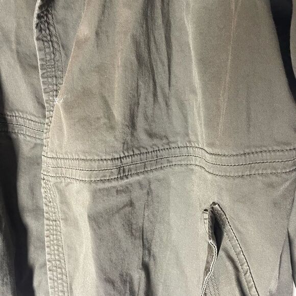 Coldwater Creek classic olive green‎ open front utility jacket, size 16 - Picture 4 of 11